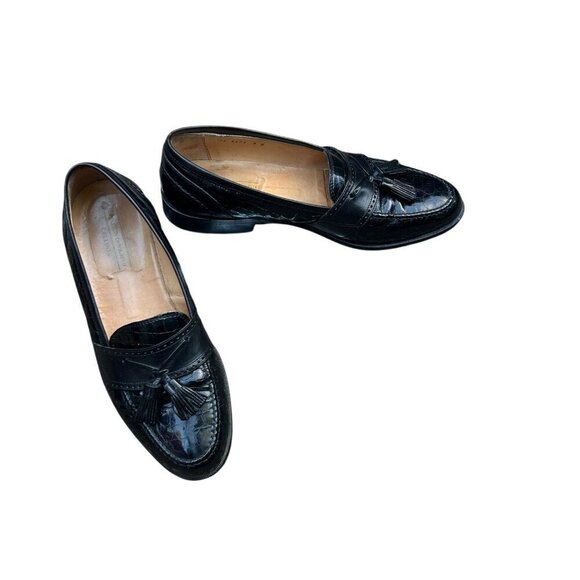 Johnston & Murphy Cellini Italian Black Dress Tassel Dress Shoes Size 9 M main image 11